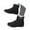 Black, variant on Mens Waterproof Snow Boots Streetwear Skin-Friendly Skid Resistant Mid Calf Wide Calf Boots Winter Boots Womens Shoes