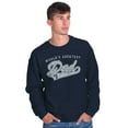 thumbnail image 4 of World's Greatest Dad Number 1 Father Men's Crewneck Sweatshirt Brisco Brands S, 4 of 6