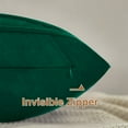 thumbnail image 2 of Top Finel Decorative Hand-Made Throw Pillow Covers for Couch Bed Soft Particles Striped Velvet Solid Cushion Covers 20 x 20 inches 50 x 50 cm, Pack of 2, Dark Green, 2 of 6