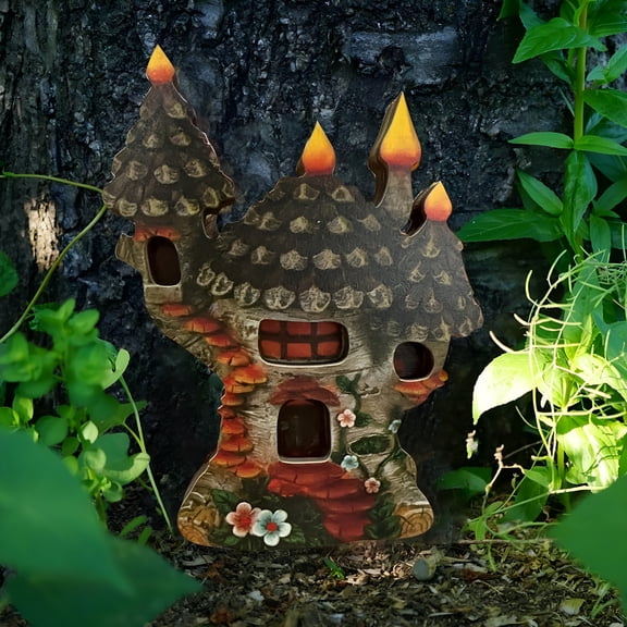 ACDANC Garden House Wooden Fairy Home Decoration