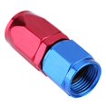 thumbnail image 2 of Sailing Adaptador de enfriador de aceite de montaje giratorio de extremo de manguera de línea de combustible anodizado azul y rojo de 0°, 2 of 2
