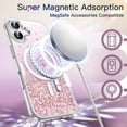 thumbnail image 4 of JETech Glitter Case for iPhone 17 6.3-Inch Compatible with MagSafe, Clear Cute Bling Sparkle for Women and Girls, Shiny Shockproof Magnetic Sparkly Phone Cover (Pink), 4 of 6