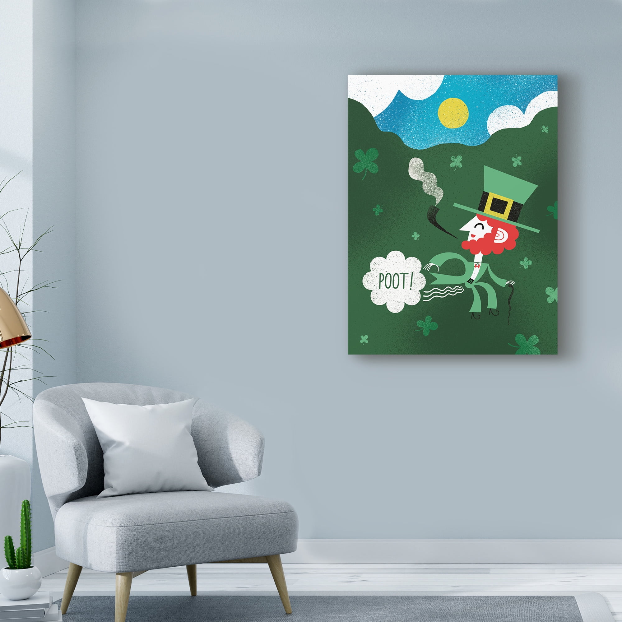 Trademark Fine Art 'Leprechaun Fart I' Canvas Art by Michael Mullan