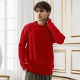 thumbnail image 2 of Wdgfv Men's Crewneck Pullover Sweater Waffle Textured Knitted Sweaters Casual Loose Fit Sweaters with Ribbing Edge, 2 of 8