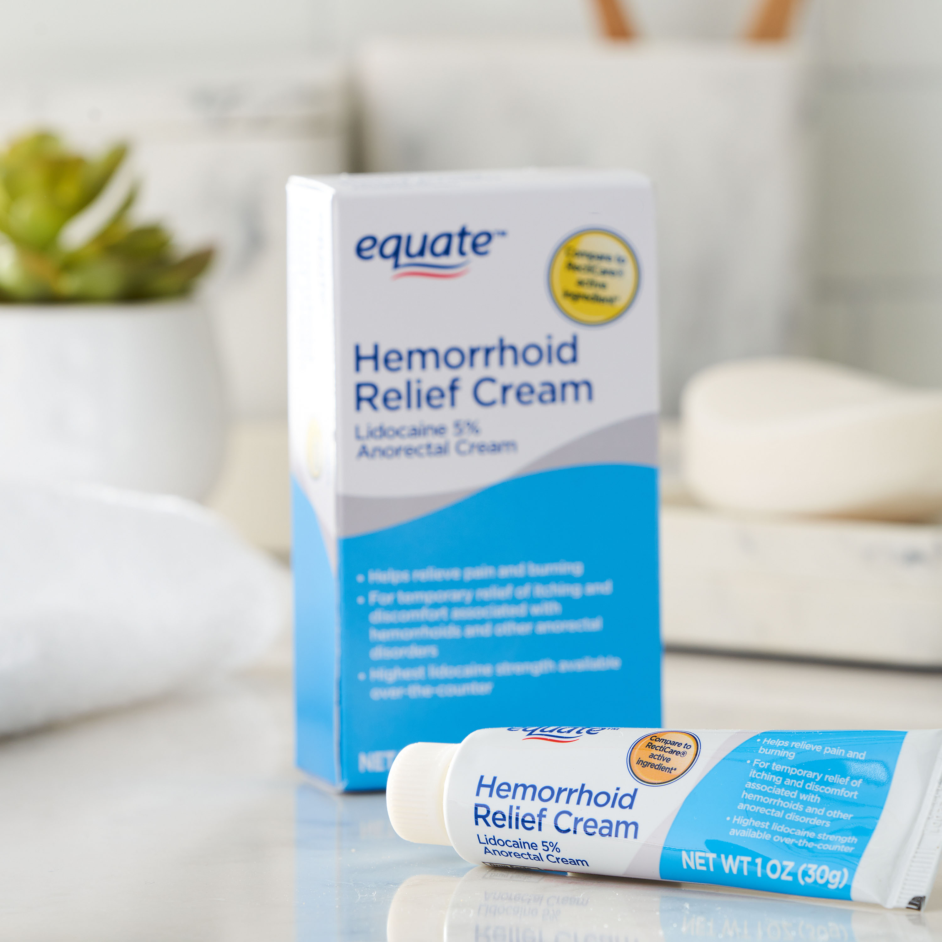 Equate Hemorrhoid Relief Cream With 5 Lidocaine Topical Ointment 