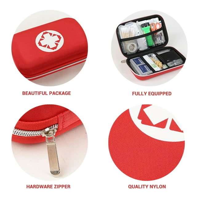 Estuche portátil para botiquín de primeros auxilios al aire libre, caja vacía, estuche Oxford EVA de supervivencia de emergencia para viajes de campamento en casa