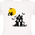 thumbnail image 4 of Inktastic Halloween Haunted House Witch and Bats Boys or Girls Long Sleeve Baby Bodysuit, 4 of 5