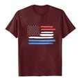 thumbnail image 5 of ORT Women's 4th of July Independence Day T-Shirt Summer USA Star Stripes Graphic Tee Tops(Z2-,XL), 5 of 5