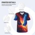 thumbnail image 3 of Hirioo Red And Blue Fire Wolf for Men's Baseball T-shirt Shirts Short Sleeve Casual Summer Button Stretch T Shirts,Size S-4XL-Medium, 3 of 7