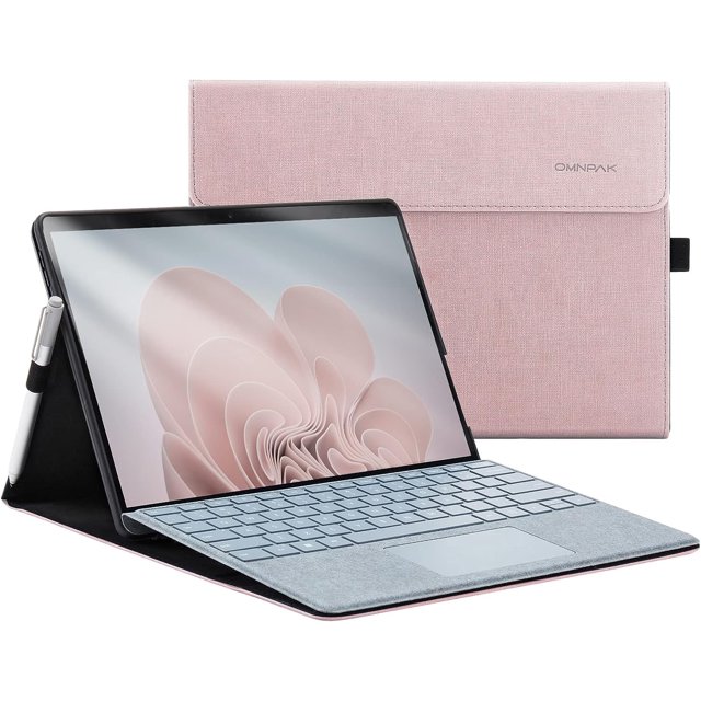 rosoft Surface Pro 9 Case and Cover, Lightweight Protective, Multiple Angle, Stylus Holder, Designed