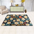 thumbnail image 3 of White Flower Pattern Memory Foam Area Rug 31"x20" Non Slip, Absorbent, Fade Proof for Living Room, Bedroom, Office, 3 of 7