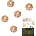 thumbnail image 1 of shiyou-Button Needle and Thread Kit with 5 Gold Net 23mm Buttons, 22 Needles, 4 Threads, Thread Remover, Needle Tube, Suitable for Clothing, Skirts, Shirts,Coat,Jacket, Art Making,Jewelry (5PCS-23MM-, 1 of 4