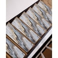 thumbnail image 3 of Gray Ombre Marble Non-Slip Stair Treads for Wooden Steps, 7 Pack-8x30in Carpet Stair Mats with Adhesive Backing, Noise-Reducing Step Covers for Indoor Stairs, Easy to Install & Residue-Free, 3 of 7