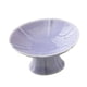 thumbnail image 2 of Soporte de postre de cerámica, plato de fruta con base, elegante cuenco de pedestal, pétalo decorativo Púrpura, 2 of 9
