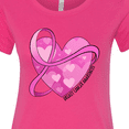 thumbnail image 4 of Inktastic Breast Cancer Awareness Pink Ribbon Around Heart Women's T-Shirt, 4 of 5