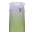 thumbnail image 4 of Camiseta sin mangas de cuello redondo para hombre, informal, a la moda, sin mangas, con estampado, cuello redondo, deportiva, de poliéster, 4 of 4