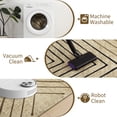 thumbnail image 4 of Garvee 2'x6' Geometric Runner Rug Distressed Striped Decorative Carpet, Non‑Slip Washable Indoor Rug for Hallway Bedroom Kitchen, Nature, 4 of 6
