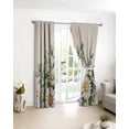 thumbnail image 3 of Daisy Flower Blackout Curtains for Bedroom/Living Room, Thermal Insulated Kitchen Curtains, Vintage Farmhouse Rustic Floral Plant Grommet Darkening Window Treatment Drapes 42"x63"x2, 3 of 8