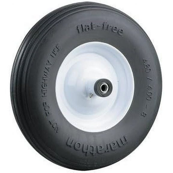 Marathon 00001 16" Ribbed Flat Free Wheelbarrow Tire