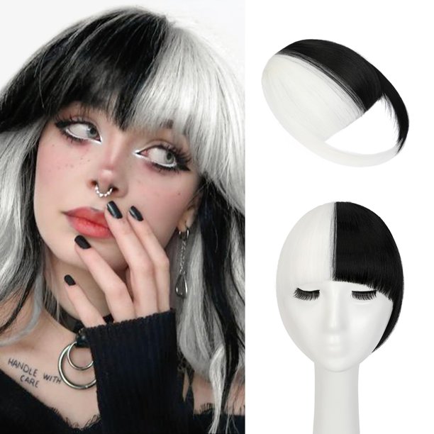 Wodelanle Flequillo Clip En Flequillo Flequillo Falso Clip Natural En Extensiones De Cabello Fácil De Usar Flequillo De Imitación Flequillo Con Clip Flequillo Francés Flequillo Con Patillas Postizos F