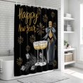 thumbnail image 5 of Shower Curtain Happy New Year Bathroom Curtains with Hooks, Waterproof Fabric Champagne Cup Gold Fireworks Bath Shower Curtains Set for Bathroom Bathtubs Decor 36x72 Inch, 5 of 9