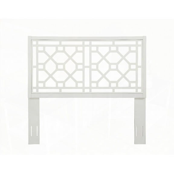 Queen/Full Tabor Chippendale White Headboard - Durable Poplar Wood & 3 Height Options