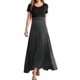 thumbnail image 2 of WILLBEST Vestidos de Lino para Mujer, Vestidos de Verano para Mujer, Vestido Floral de Vacaciones, Vestido Bohemio Maxi de Manga Corta, Vestidos Casuales de Cuello Redondo para Playa Chica, 2 of 3