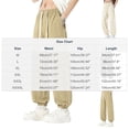 thumbnail image 3 of Mens Athletic Joggers with Pockets and Elastic Waist Lightweight Golf Pants Men Wrinkle Free Flat Front Stretch Relaxed Fit Tapered Work Travel Pants Big and Tall Size M-4XL Beige, 3 of 6