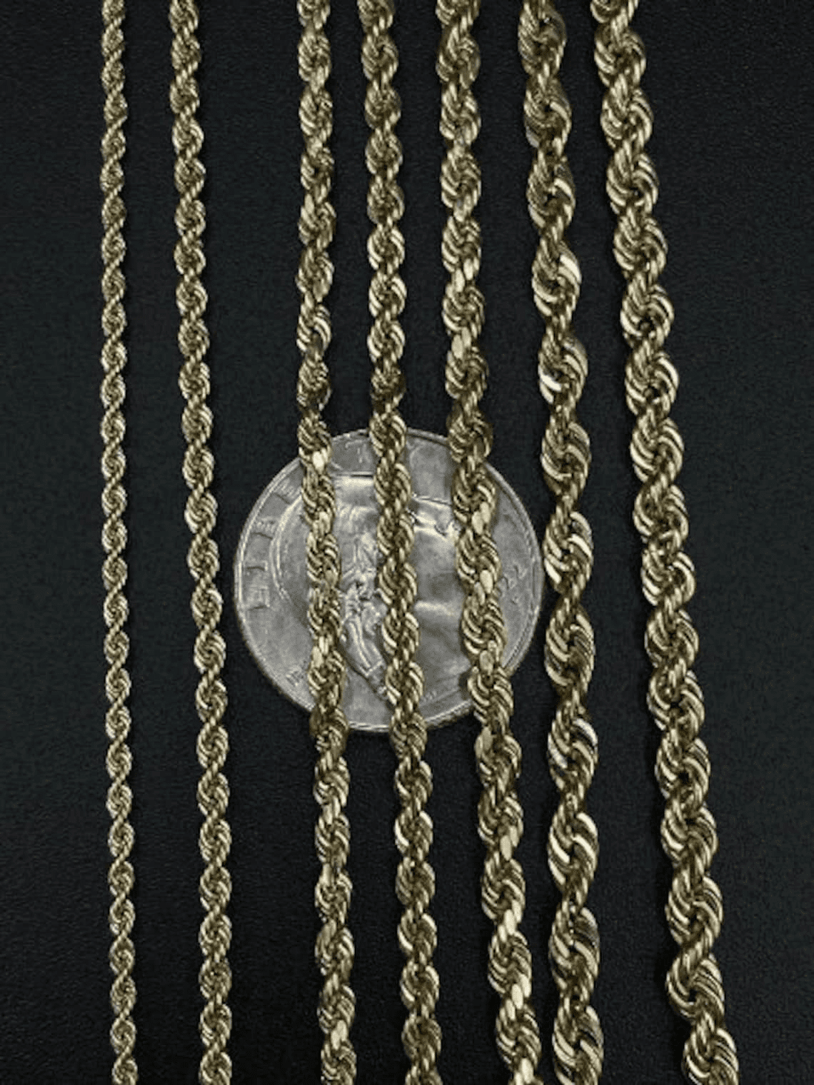14k Solid Yellow Gold Rope Chain Chain Necklace, Handmade Rope Chain, 14k Gold Rope Chain, 14k Gold For Men Women