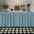 thumbnail image 4 of Tarmeek Kitchen Cafe Curtain Blue, Waterproof Dustproof Cabinet Curtain, No Drill Required, Polyester Short Curtain for Kitchen Window Shelf Cabinet, 39x28 Inches, 4 of 7