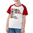 thumbnail image 2 of Boys Girls Independence Day Patriotic Tops Summer USA Flag Star Stripe Printed Tees Raglan Sleeve Casual Short Sleeve Red 11-12 Years, 2 of 7