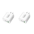 thumbnail image 4 of Tholdsy Adaptador de corriente Puertos duales tipo C Dispositivo de carga ampliamente aplicable Suministros de viaje de teléfono de rendimiento enchufe de EE. UU. 2piezas, 4 of 6