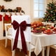 thumbnail image 4 of Advancent Lazos de poliéster para sillas, ideales para la celebración navideña. Bandas de terciopelo burdeos. Suave terciopelo rojo vino. Kits de decoración para fiestas, 4 of 6