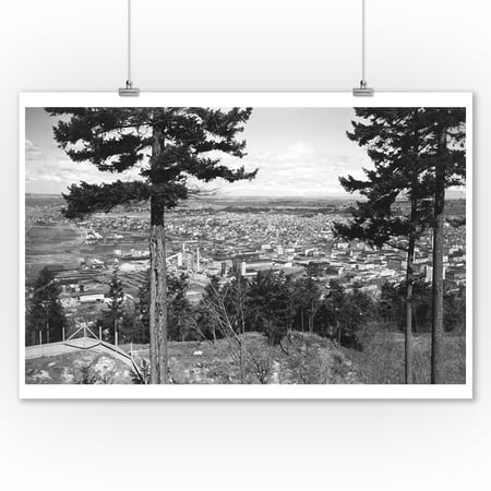 Map Of Bellingham Wa Bellingham, WA Town View from Sehome Hill Photograph #2 (9x12 Art Print, Wall Decor Travel Poster) ()