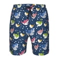 thumbnail image 4 of Kdxio Colorful Cartoon Shark Pattern Mens Casual Shorts - Drawstring Summer Beach Sports Shorts for Men, 4 of 9