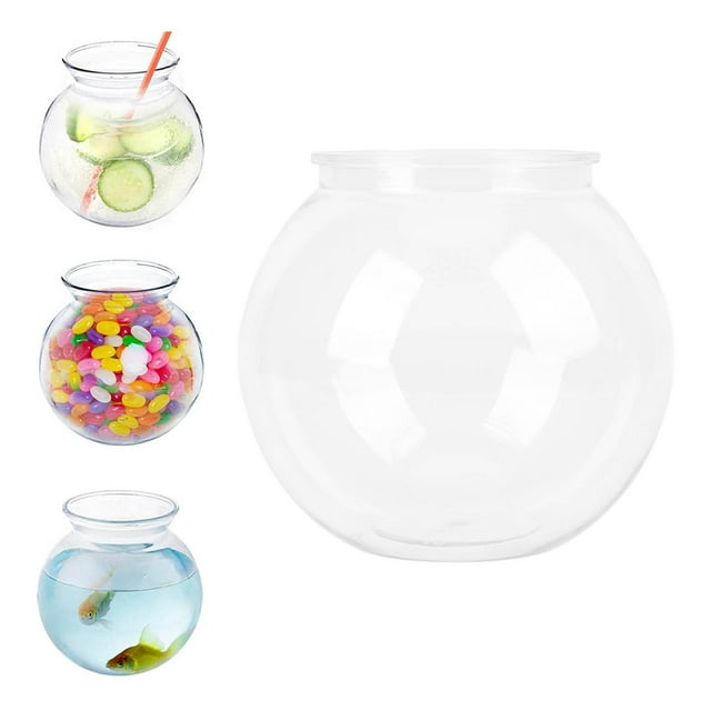 Pecera de plástico transparente Peceras Caja de cría de peces redonda Acuario Multipropósito Pecera redonda pequeña para decoración de librería de escritorio ANGGREK Otros