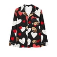 thumbnail image 4 of Puntoco Conjunto de pijama cómodo para mujer, conjunto de pijama informal de manga larga con estampado a la moda para mujer, 4 of 5