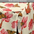 thumbnail image 4 of Flowers Insects Dog Crate Cover, Tropical Garden Hibiscus and Monarch Butterflies Pattern, Easy to Use Pet Kennel Cover Small Dogs Puppies Kittens, 7 Sizes, Eggshell Coral and Orange, by Ambesonne, 4 of 6