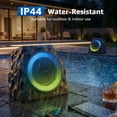 thumbnail image 6 of NiceBuy 2-Pack 8.1" Bluetooth Rock Speakers, Powerful Sound Solar Outdoor Wireless TWS Stereo Speaker with RGB Colorful LED Light for Indoor Outside Patio Garden, 6 of 8
