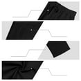 thumbnail image 4 of Riecok Mens Casual Pants Drawstring Elastic Waist Multi Pockets Pants Solid Athletic Pants Black 3XL, 4 of 8