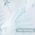 thumbnail image 4 of Blue Leaf Print Valance Curtains, 1 Panel Country Style Easy Care Window Valances, Rod Pocket Decorative Short Drapes for Living Room, W 52 x L 18, 4 of 6
