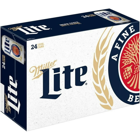 Miller Lite Lager Beer, 12 fl. oz. can, 24 pk.