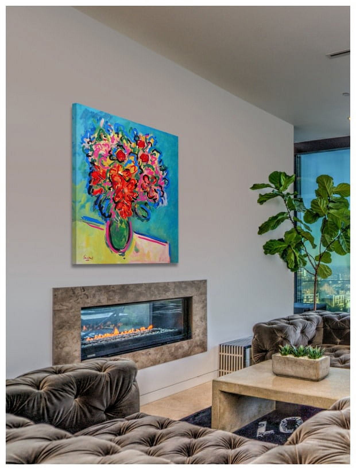 Marmont Hill 'Red And Pink Bouquet' by Wayne Ensrud Painting Print on Wrapped Canvas