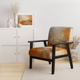 thumbnail image 2 of Designart "Glowing Copper" Yellow Abstract Landscape Upholstered Accent Chair - Modern Arm Chair For Bedroom, 2 of 5