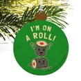 thumbnail image 4 of I'm on a Roll Sushi Funny Humor Wood Christmas Tree Holiday Ornament, 4 of 7