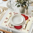 thumbnail image 6 of Valentines Placemats Set of 4 Valentines Day Decorations 12x18 Inch Love Hearts Table Mats Seasonal Anniversary Holiday Table Mats for Party Kitchen Dining Decoration Valentines Table Decorations, 6 of 6