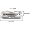 thumbnail image 2 of Uxcell 0.06" Conector de Cadena de Bola de Enlace Crimpado de Hierro Tono Plateado 100pcs, 2 of 5