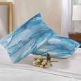 thumbnail image 3 of Outdoor Pillow Cover Ombre Blue Gray Stripes Wave Set of 2 Waterproof Throw Pillowcases Abstract Ocean Decorative Patio Furniture Pillows for Couch Garden Indoor & Outdoor Use, 3 of 9