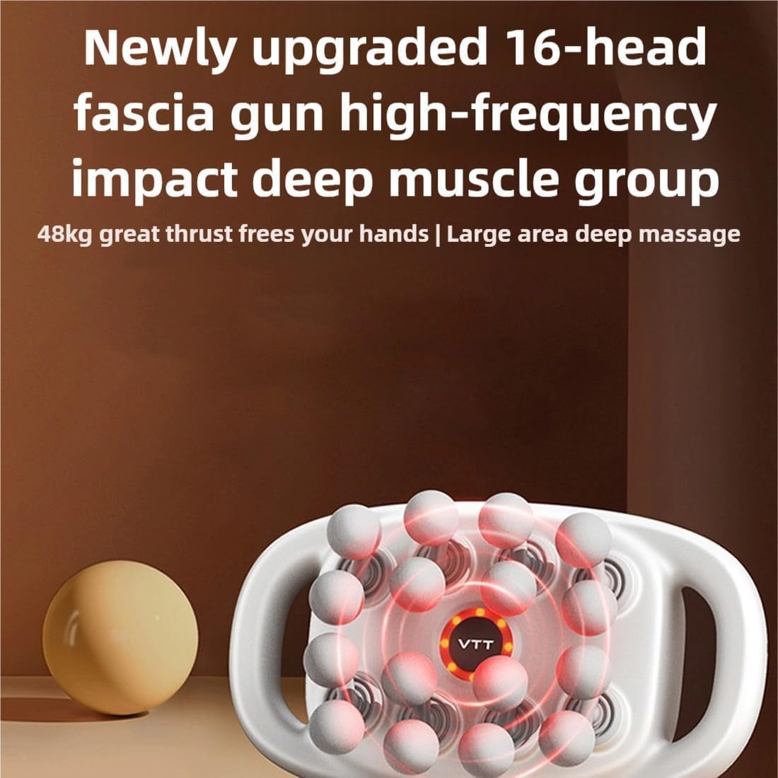 Therapulses Pro Massage, 2025 Upgrade Therapulses Massage - 16-Head Massages Gun Set, 30 Intensity Levels & 3 Smart Modes, for Neck, Shoulders, Upper Arms, Buttocks (8head)