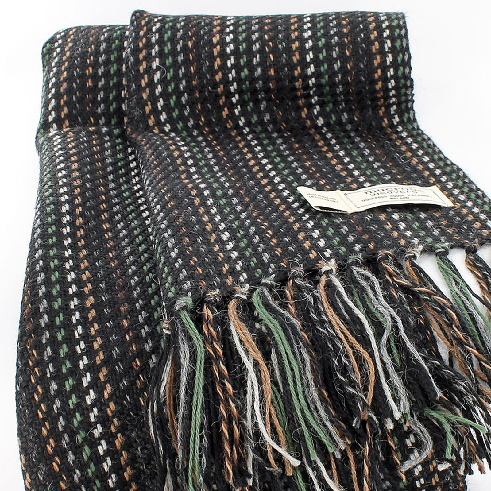 Black - Gray - White Alpaca Ribbed Scarf for Men Handmade with Peruvian  Alpaca Wool Cable Knit Denali - Inti Alpaca - Alpaca - Clothing